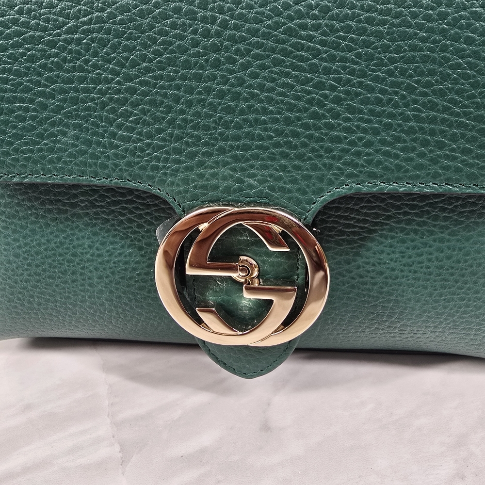 Gucci Green Leather Crossbody Bag - Picture 5 of 15